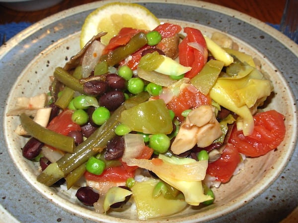 Vegetarian Paella. Vegan and gluten free, and darn good!