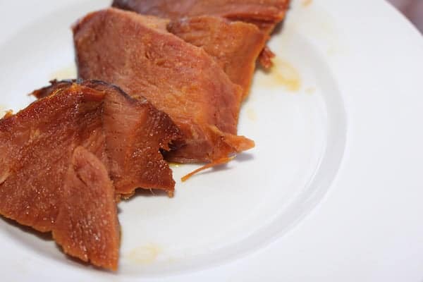 Spiral Cut Slow Cooker Ham. (Too bad I'm not a better photographer. This is REALLY moist.)