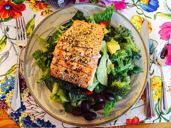 Grilled Herbed Salmon Salad