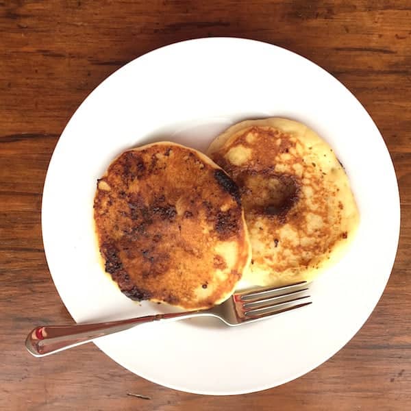 Don's version of Cinnamon Roll Pancakes (no glaze) preceded our Cinna Bon Bon Pancakes.