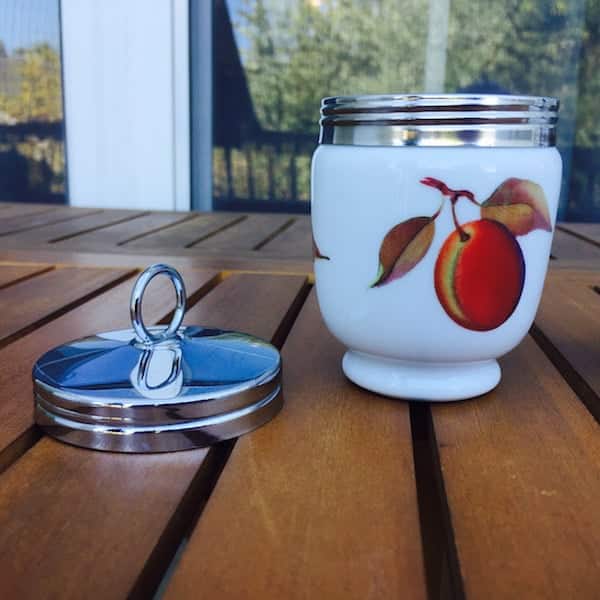 Egg Coddler with peach design