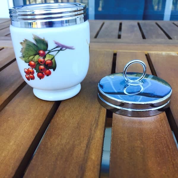 Egg Coddler with cherries design