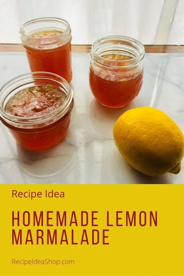 Homemade Lemon Marmalade, like lemon meringue pie for your toast. #homemadelemonmarmalade #marmalade #recipes #breakfast #glutenfree #comfortfood #recipeideashop
