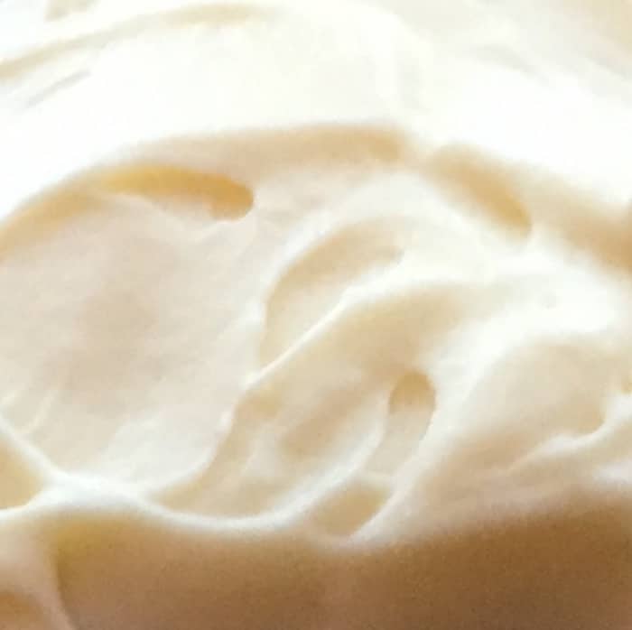 Frosting texture is smooth.
