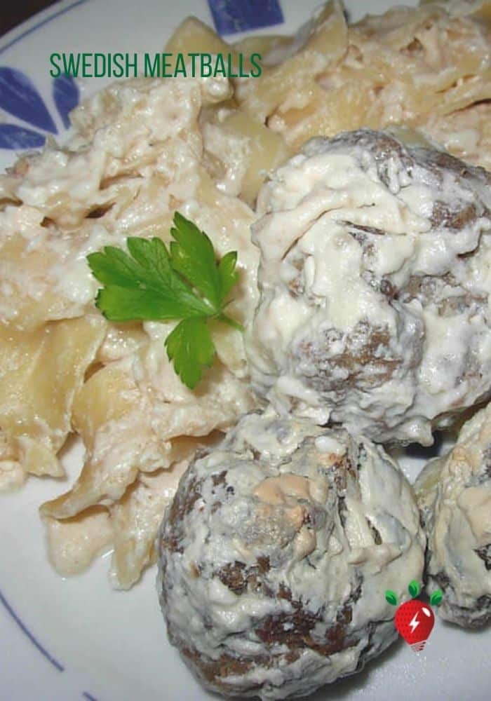 Swedish Meatballs in Cream Sauce. Oh my! #SwedishMeatballs #Recipes #HealthyTwist #RecipeIdeaShop
