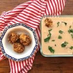 Vegetarian Swedish Meatballs with dairy free, gluten free sauce