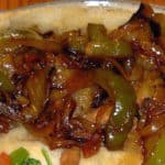 Chicago Style Italian Beef Slow Cooker Sandwich with Grilled Peppers and Onions