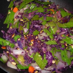 Colorful Veggies make an excellent stir fry.