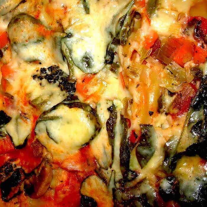 Vegetable Lasagna with Bechamel, Mushrooms and Spinach