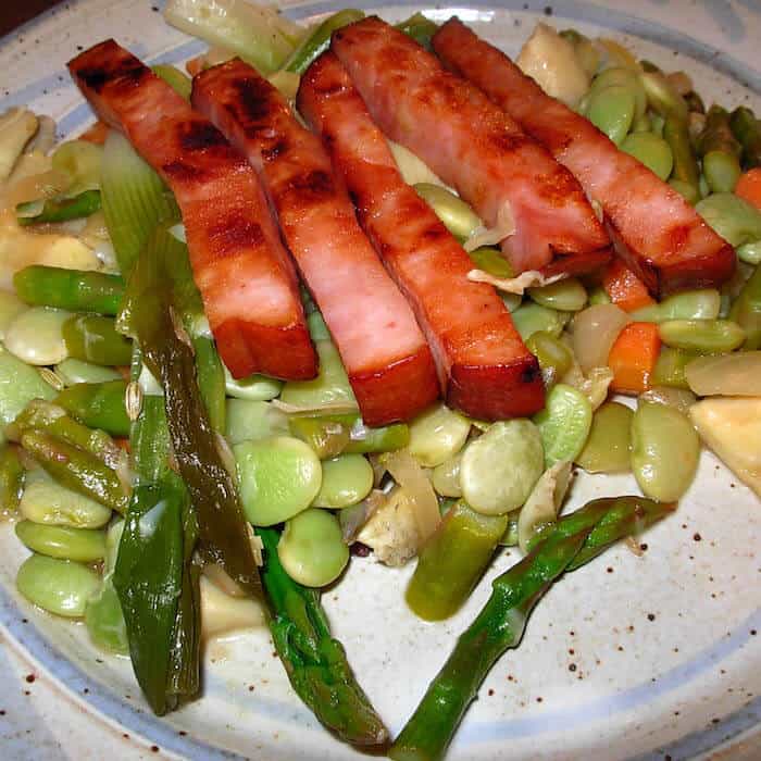 French Mixed Vegetables with Ham.