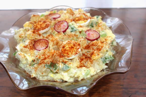 Potato Salad. Radishes add a little zing to it.