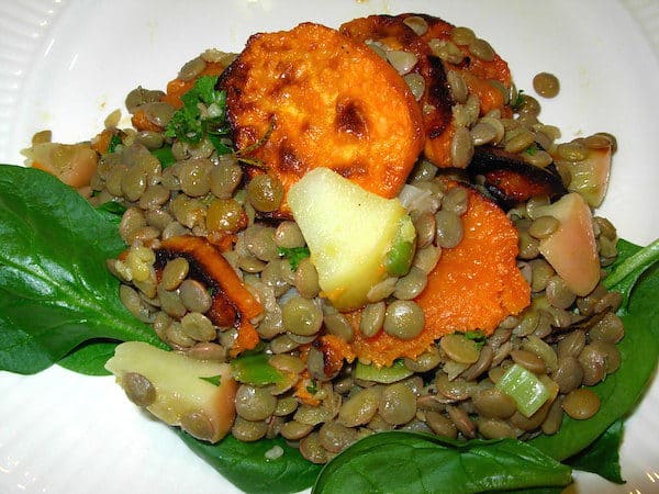Lentil and Sweet Potato Salad. Fabulous combination.