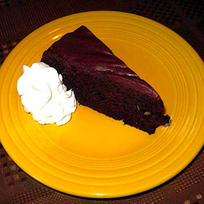Chocolate Zucchini Cake with Chocolate Ganache and Whipped Cream