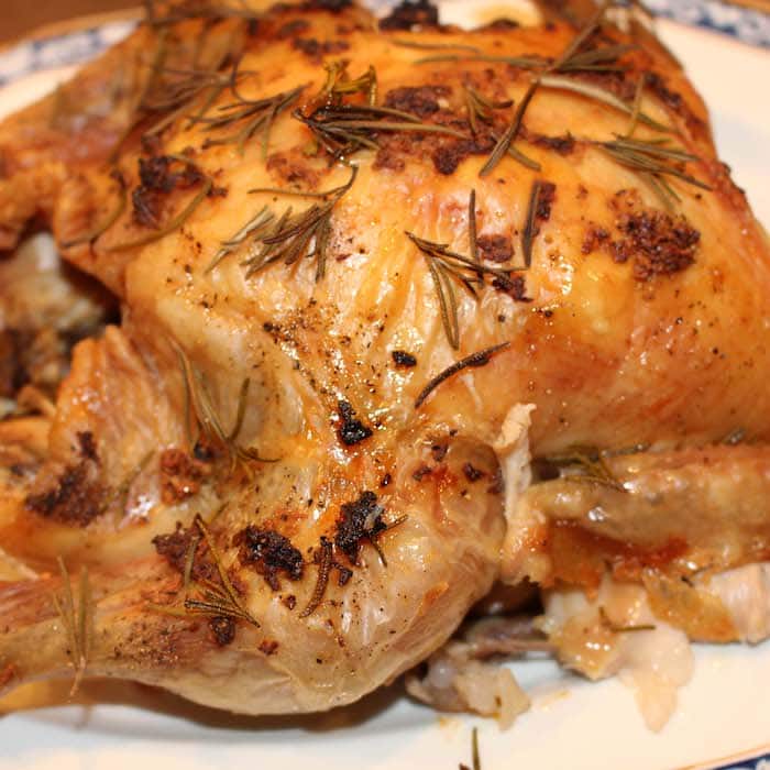 Roasted Rosemary Chicken has a nice, crispy skin Mom will love.