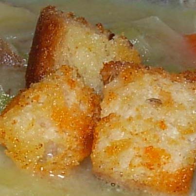 Croutons are good in soup or salad.