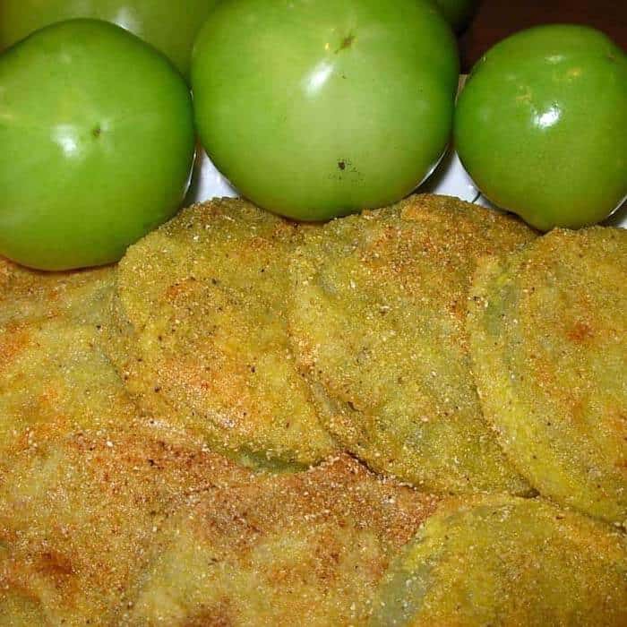 Fried Green Tomatoes. Crisp, tangy, amazing.