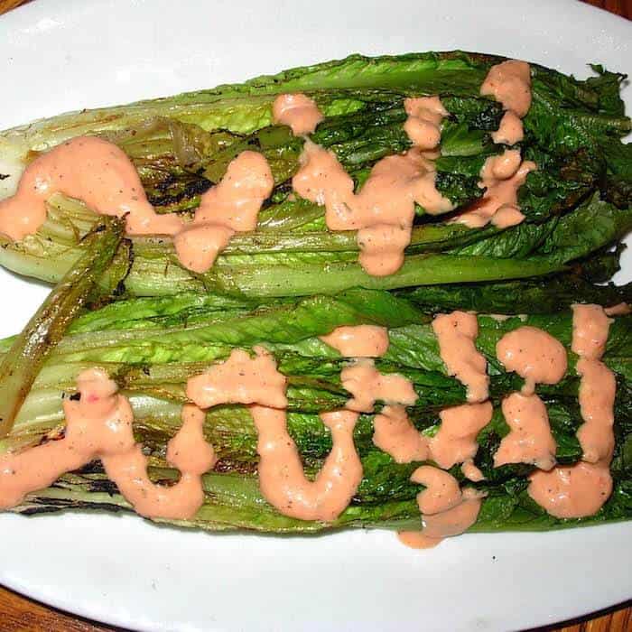 Grilled Romaine Lettuce with Easy Russian Dressing