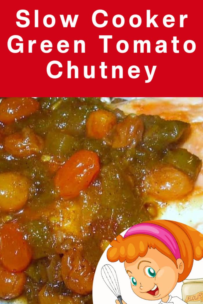 slow cooker green tomato chutney