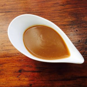 Gravy: You can make it from meat drippings or start with butter and make a roux.