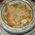 Savory Turkey Pot Pie is made with leftovers.