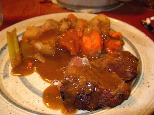 Crockpot Ginger Pot Roast with Ginger Snap Gravy