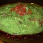 Tomatillo Guacamole. A bit lemony and very tasty.