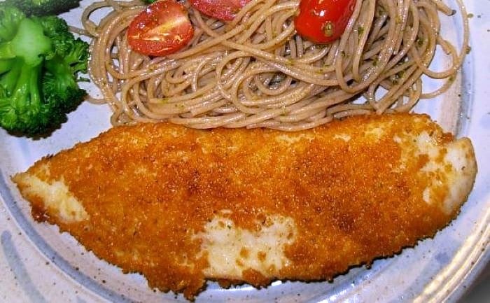 cornflake crusted Talapia