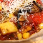 Roasted Ratatouille with Corn, tasty meal.