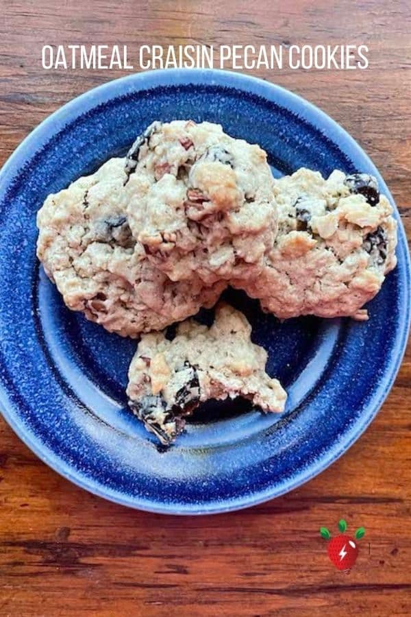 Oatmeal Craisin Cookies (with or without pecans) are just as good GLUTEN FREE. 20 minutes til you eat them. #OatmealCraisinPecanCookies #OatmealCookies #Cookies #GlutenFree #Recipes #HealthyTwist #RecipeIdeaShop