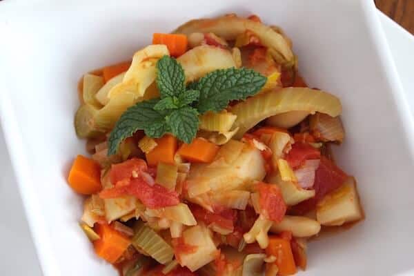 French Vegetable Stew, with a slight taste of licorice, will want you craving to go to France. #Frenchvegetablestew, #frenchcooking, #recipeideashop, #vegan