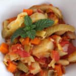 A mild flavor of anise tickles your palate in this French Vegetable Stew (vegan).