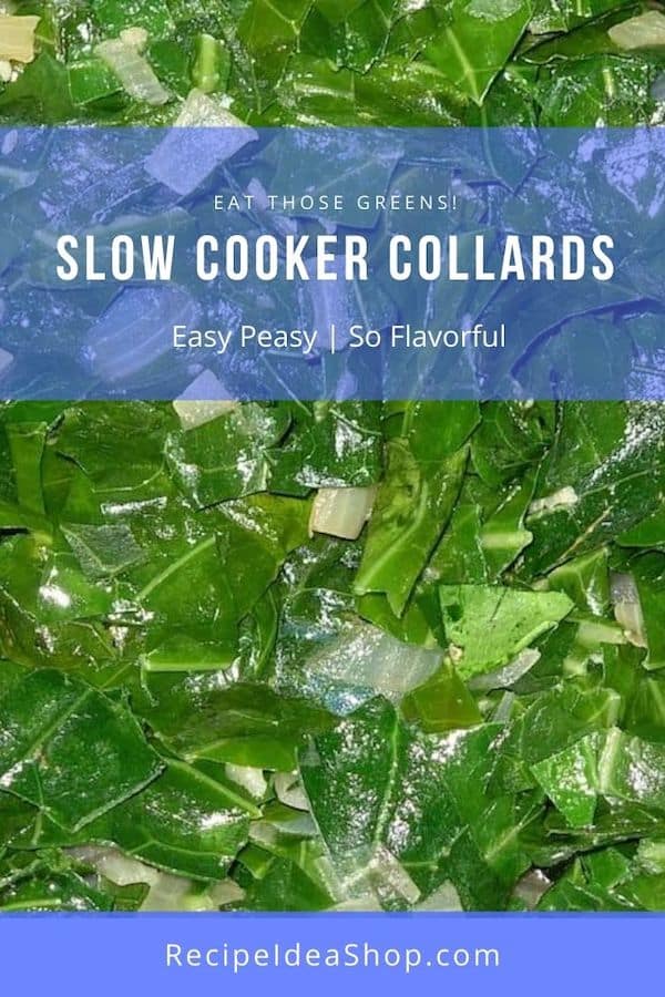 Robin Robertson's "Messa" Collards. Slow cooker recipe. A tasty way to eat your greens. #robinrobertsonsmessacollards #collards #slowcooker #glutenfree #vegan #comfortfood #recipeideashop