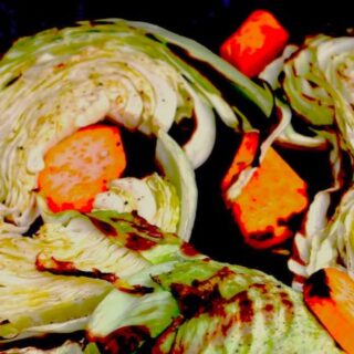 grilled cabbage and carrots