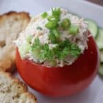 Stuffed Tomatoes are delicious for lunch or as an appetizer.