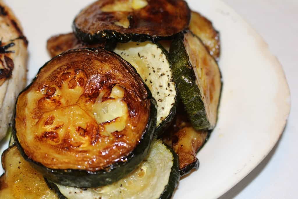 Grilled Zucchini Squash. Very easy, especially when the husband does the grilling.