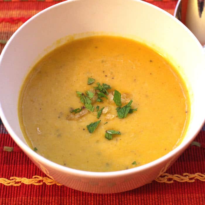 Gingery Buttercup Squash Soup. So yummy!