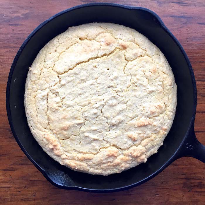 Don't let that light brown top fool you. This Gluten Free Cornbread is perfect!