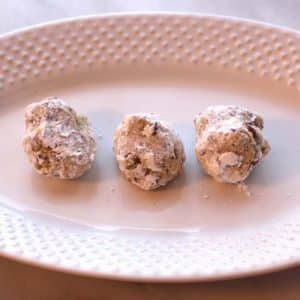 Mexican Wedding Cakes are really pecan cookies, rolled in powdered sugar.