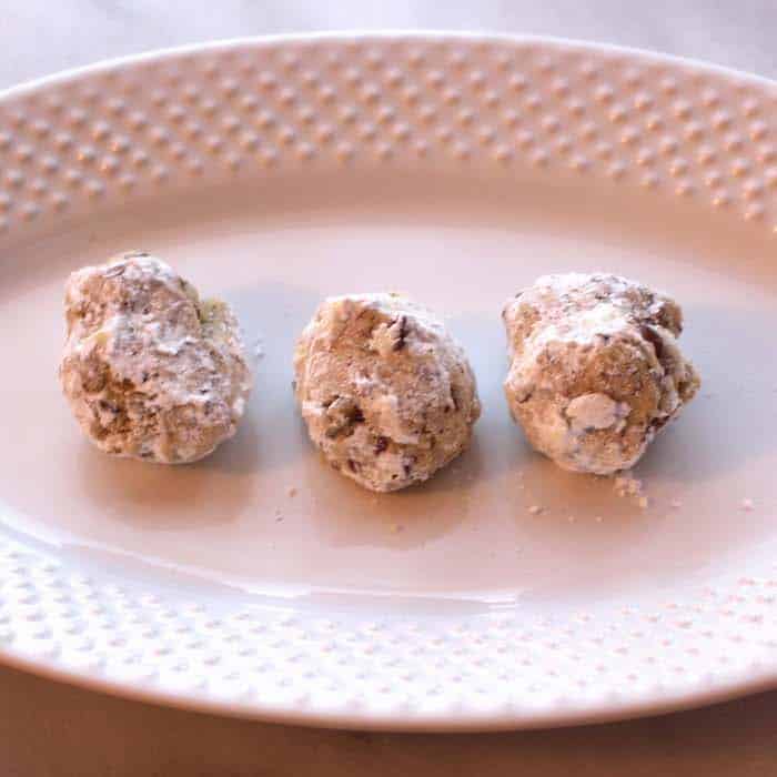 Mexican Wedding Cakes on a pretty white plate