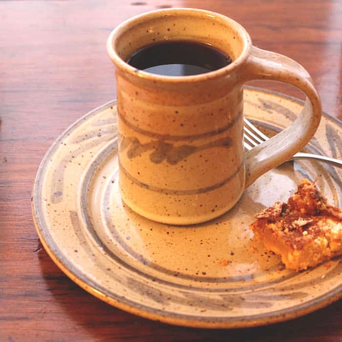 The Perfect Cup of Coffee, paired with a Gluten Free Lemon Square. What a delightful treat.