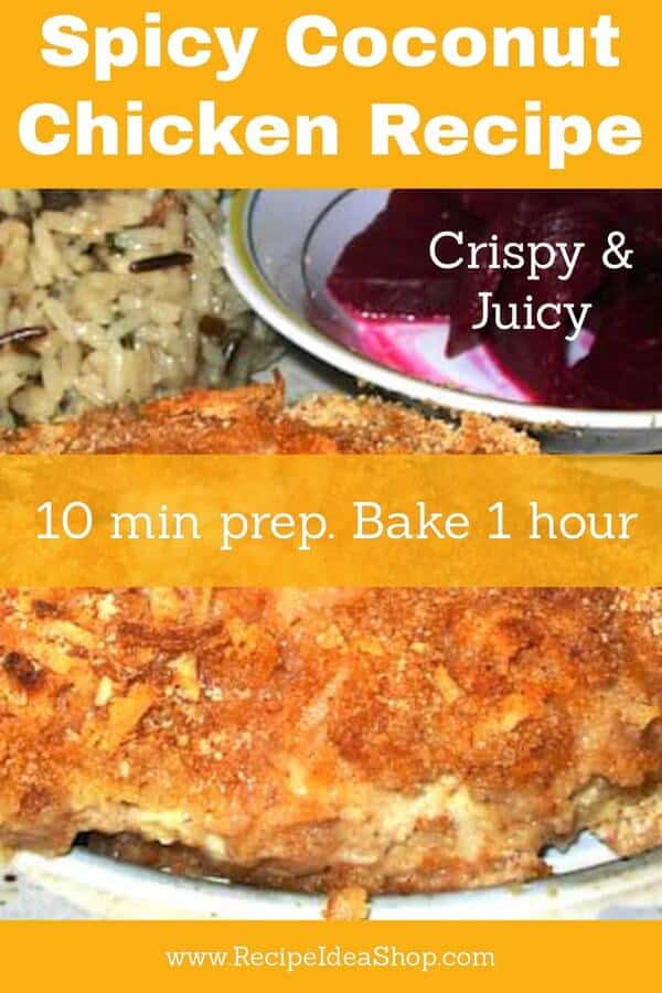 Oh, yum! Spicy Coconut Chicken. And it's easy. #spicycoconutchicken; #spicycoconutchicken; #coconutchicken; #chicken; #chickenrecipes; #recipes; #recipeideashop