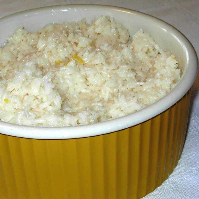 Lemon Rice is terrific served with chicken, fish, pork or just about anything.