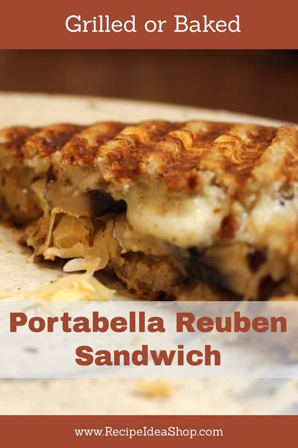 Just in time for St. Patrick's Day, Portabella Reuben Sandwich. Perfect! #portabellareuben; #portobelloreuben; #portobellorecipes; #portabellarecipes; #isitportobelloorportabella; #recipes; #glutenfree; #recipeideashop