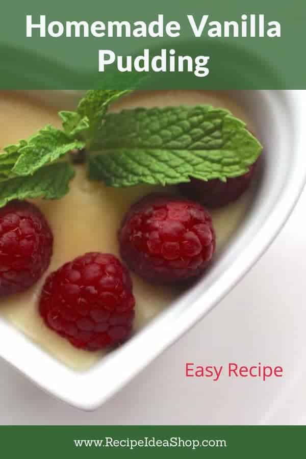 Homemade Vanilla Pudding (Jackie's Pudding). Amazing. And easy. #homemadevanillapudding #homemade-pudding #cookathome #homemade #makeityourself #glutenfree #recipes #comfortfood #recipeideashop