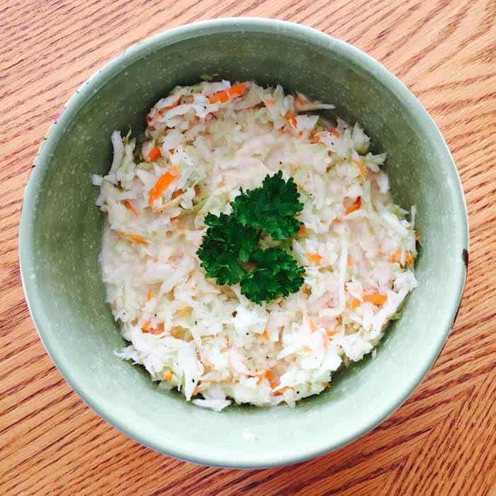 Coleslaw with Green Cabbage
