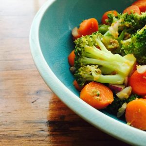 Broccoli Carrot Salad with a Light Vinaigrette. So scrumptious.