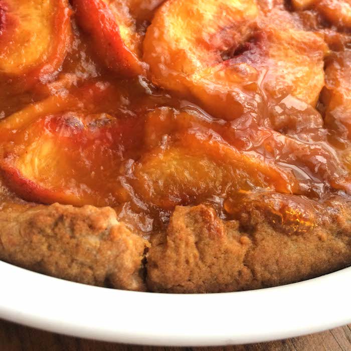 Oh my. Doesn't this gluten free Summertime Peach Tart look amazing?