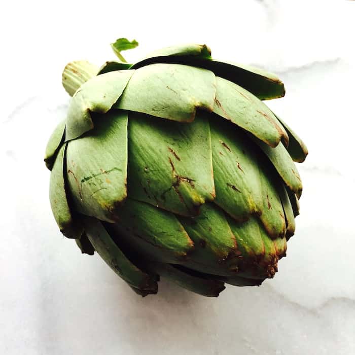 Fresh Artichoke before cooking it.