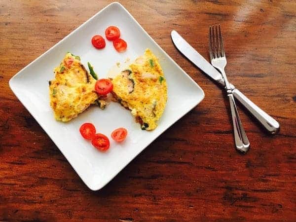 Asparagus Tomato Frittata. Eat while hot!