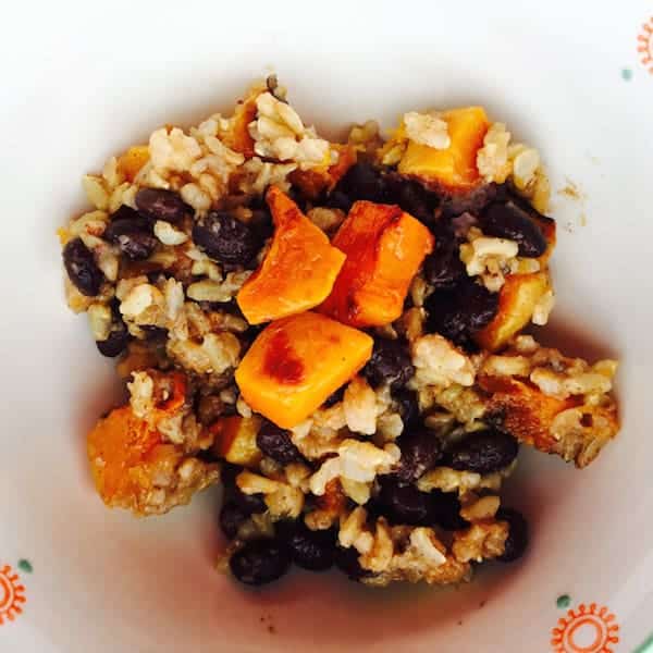 Sweet Savory Roasted Butternut Squash Rice Salad